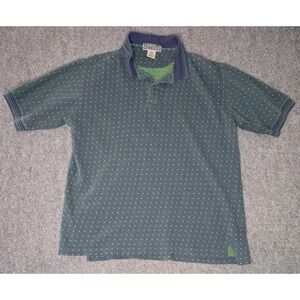 Vintage Arnold Palmer Golf Polo Short Sleeve Size Medium Knit Blue/ Green Cotton